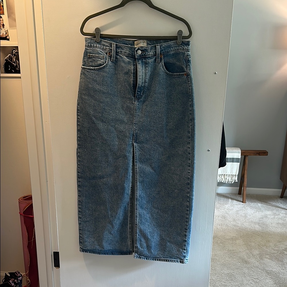 Universal Thread Blue Denim Maxi Skirt